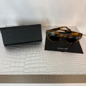 Chico's Animal Print Frame Sunglasses